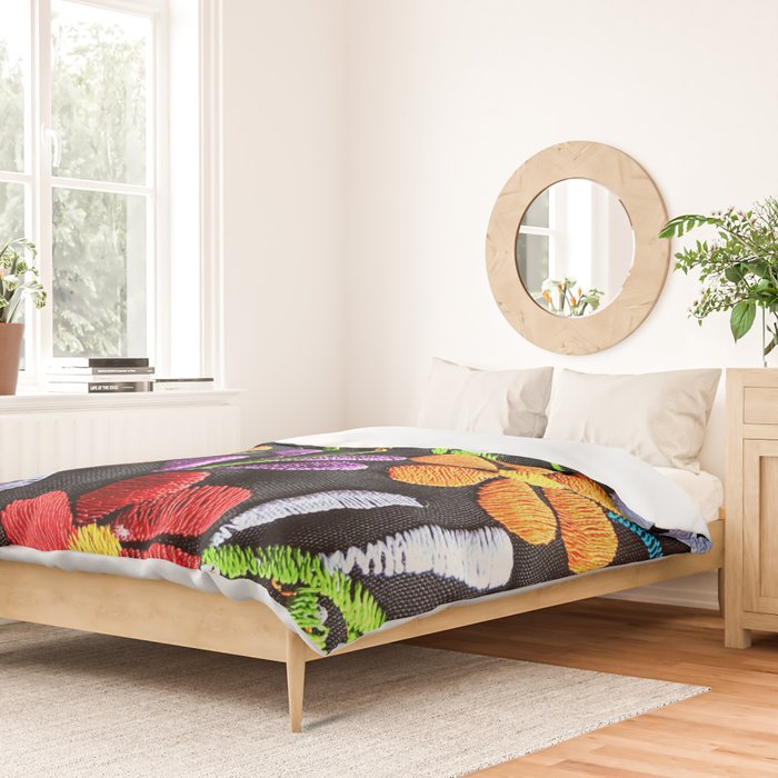 Mexican Flowers Duvet Cover Gallery Image 2