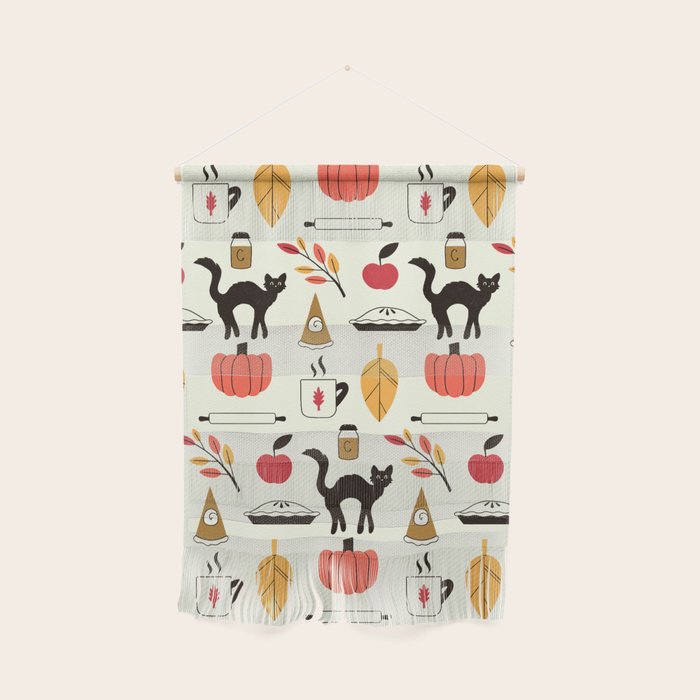 Black Cat Pumpkin Autumn Baking Motif Wall Hanging Gallery Image 1