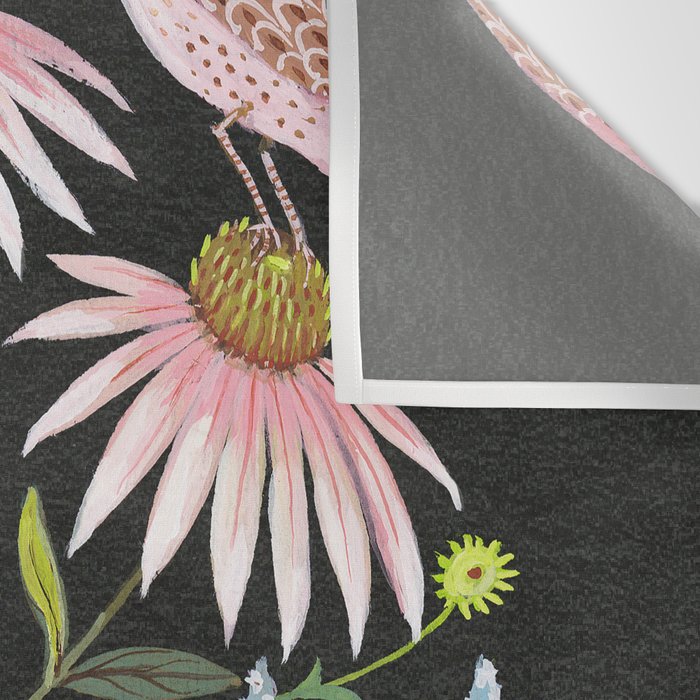 Echinacea and Finches Wall Tapestry Gallery Image 3