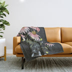 Echinacea and Finches Throw Blanket Gallery Image 1