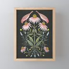 Echinacea and Finches Mini Art Print Gallery Image 1