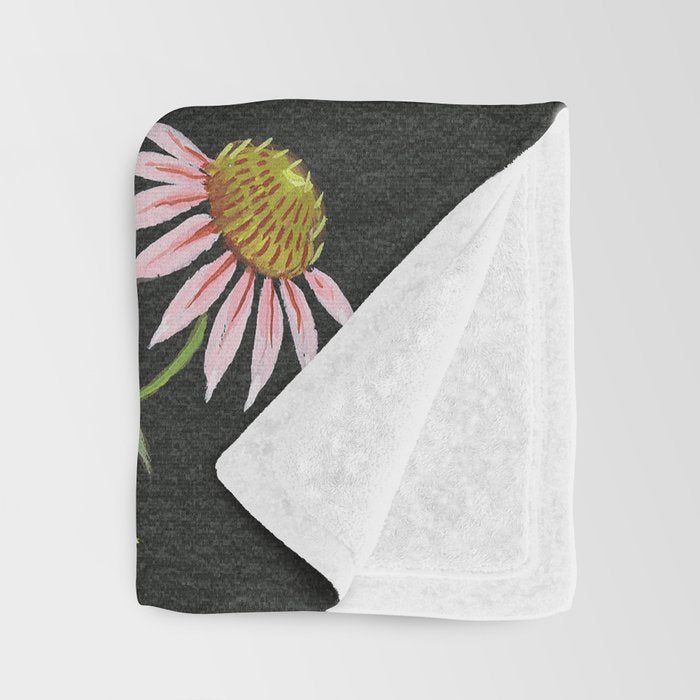 Echinacea and Finches Throw Blanket Gallery Image 3