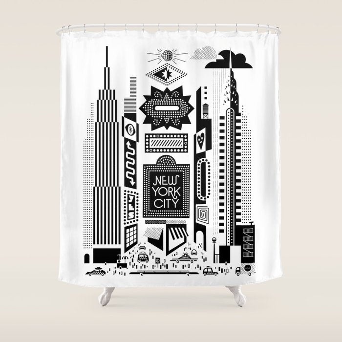 Downtown NYC Shower Curtain Gallery Image 1