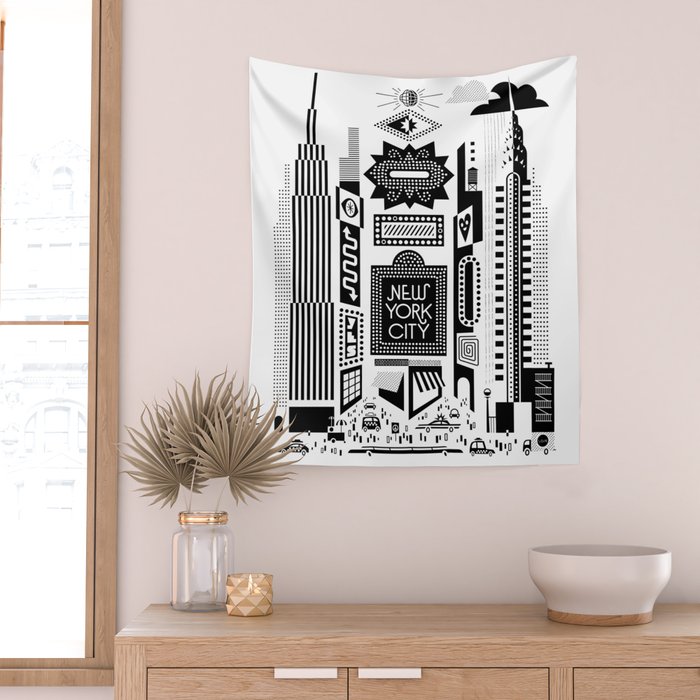 Downtown NYC Wall Tapestry Gallery Image 2