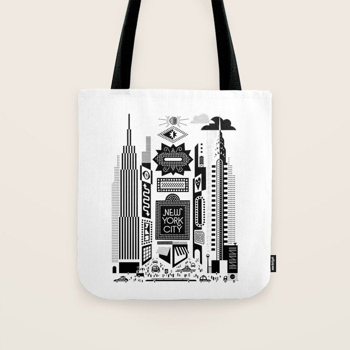 Downtown NYC Tote Bag Gallery Image 1