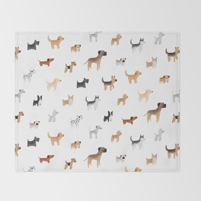Lots of Cute Doggos Throw Blanket Gallery Image 2