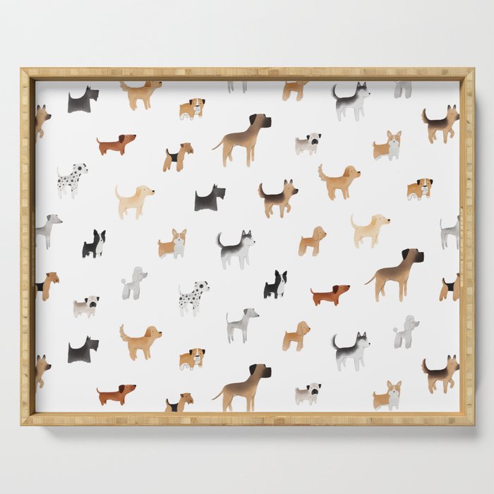 Lots of Cute Doggos Serving Tray Gallery Image 1