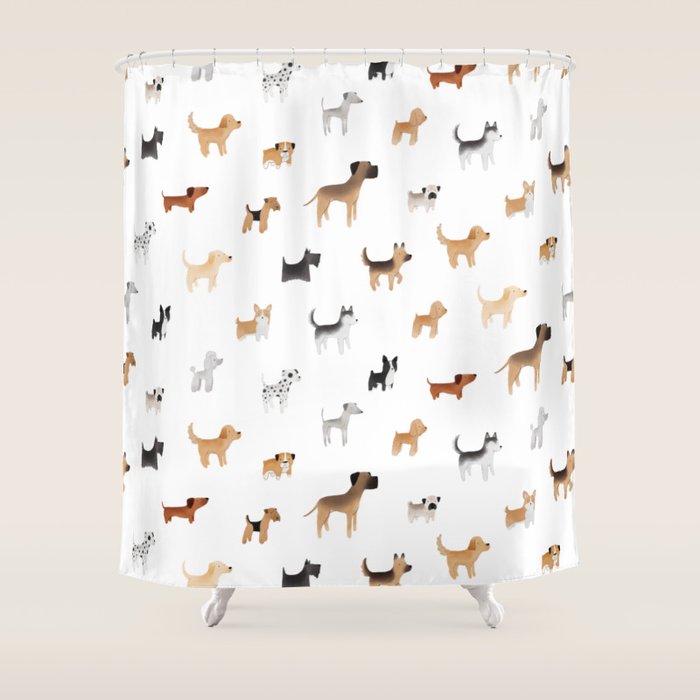 Lots of Cute Doggos Shower Curtain Gallery Image 1