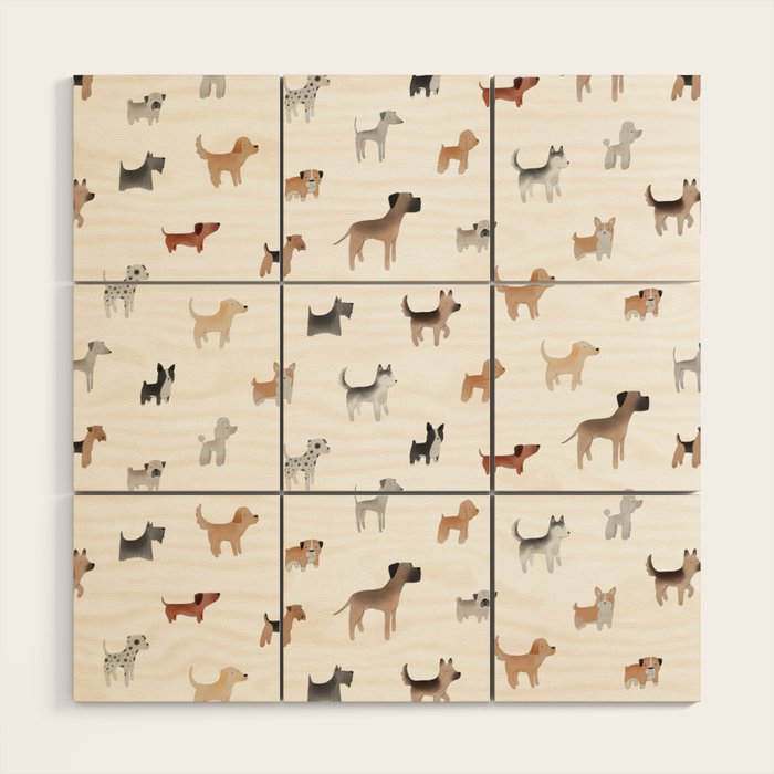 Lots of Cute Doggos Wood Wall Art