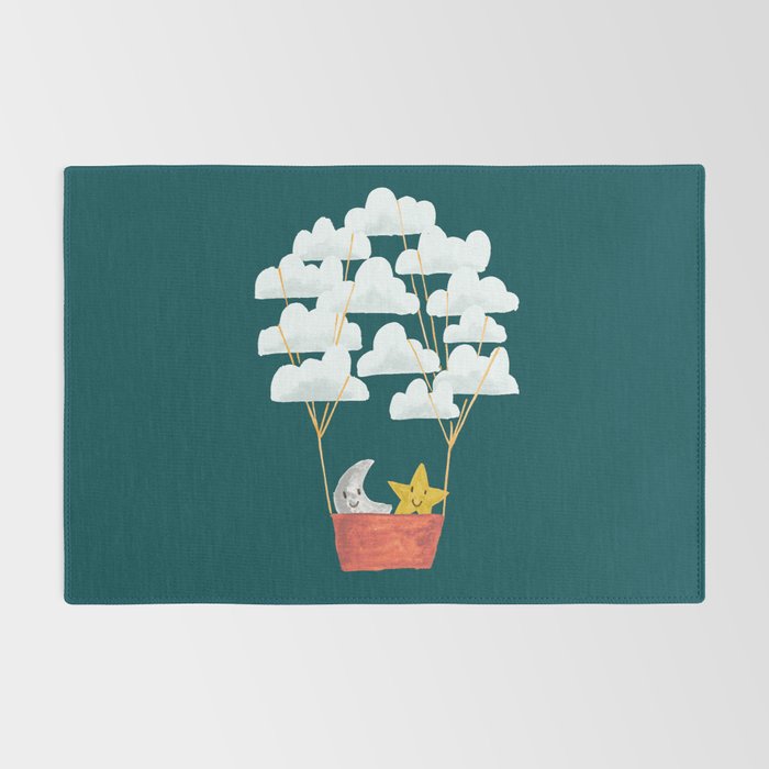 Hot cloud baloon - moon and star Rug Gallery Image 2