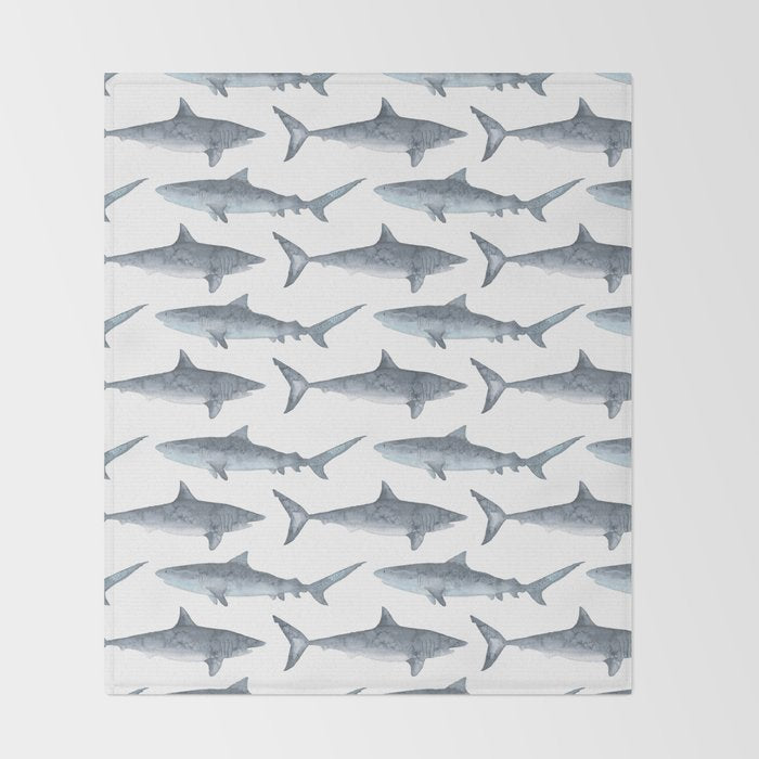 Sharks Throw Blanket Gallery Image 2