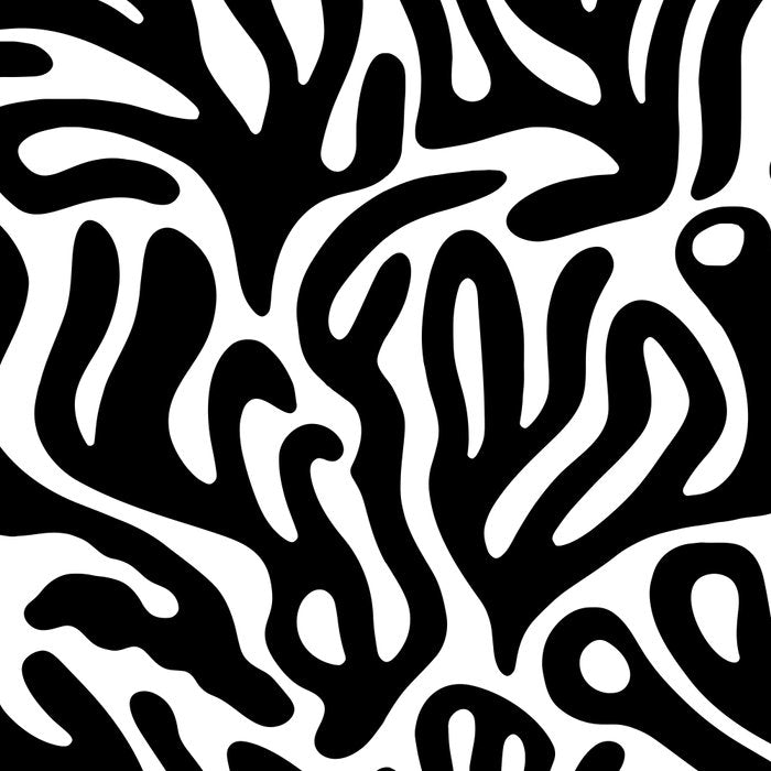 Matisse Style Organic Shapes Free Form Cut Outs Pattern Black On White Coffee Mug Gallery Image 2