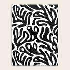 Matisse Style Organic Shapes Free Form Cut Outs Pattern Black On White Notebook Gallery Image 4