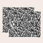 Matisse Style Organic Shapes Free Form Cut Outs Pattern Black On White Placemat Gallery Image 1