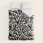 Matisse Style Organic Shapes Free Form Cut Outs Pattern Black On White Duvet Cover Gallery Image 6