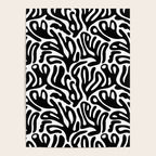 Matisse Style Organic Shapes Free Form Cut Outs Pattern Black On White Poster Gallery Image 4