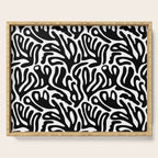 Matisse Style Organic Shapes Free Form Cut Outs Pattern Black On White Serving Tray Gallery Image 1