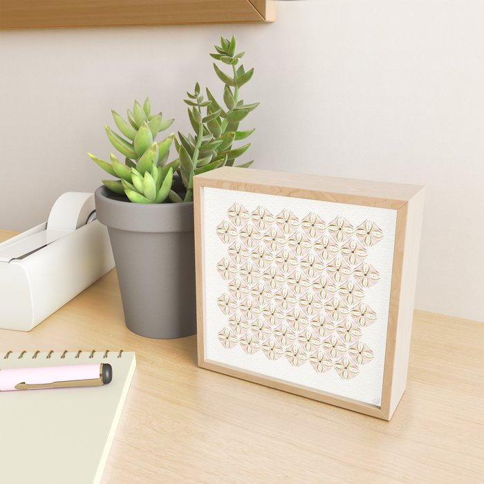 Rose Gold Watercolor Tile Mini Art Print Gallery Image 2