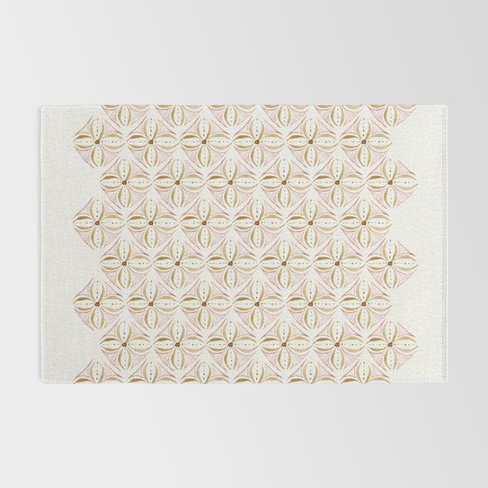Rose Gold Watercolor Tile Rug Gallery Image 2