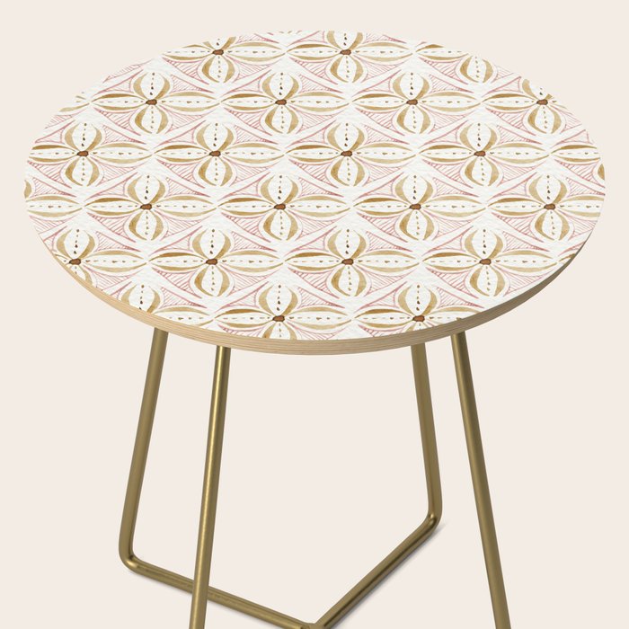Rose Gold Watercolor Tile Side Table Gallery Image 2