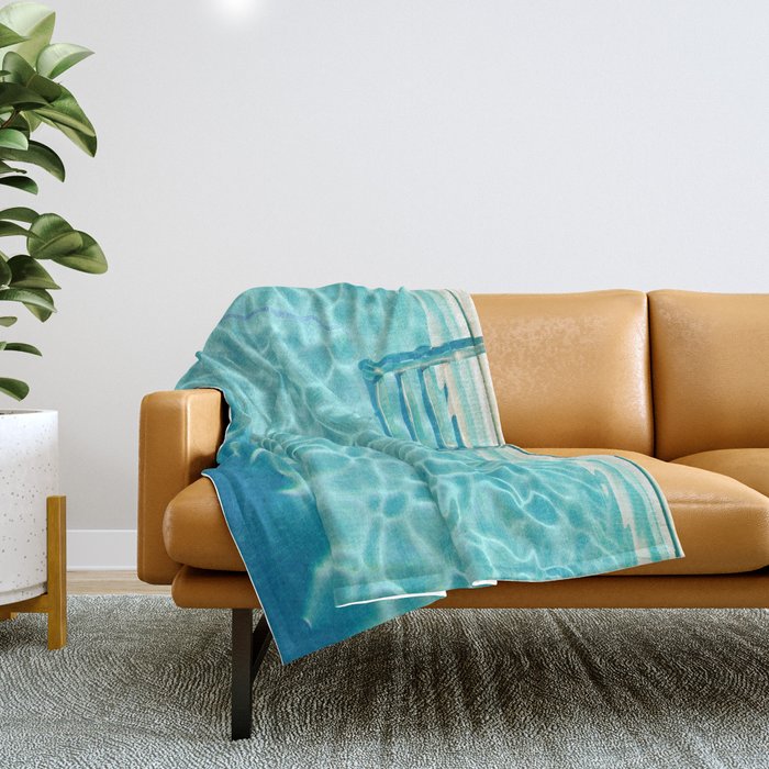Swimming Pool IX Throw Blanket Gallery Image 1