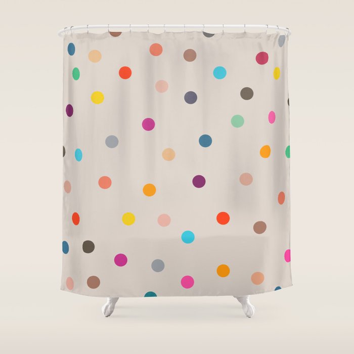 vintage dots 35 Shower Curtain Gallery Image 1