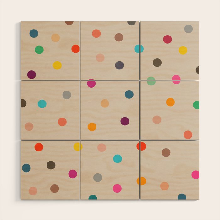 vintage dots 35 Wood Wall Art Gallery Image 1