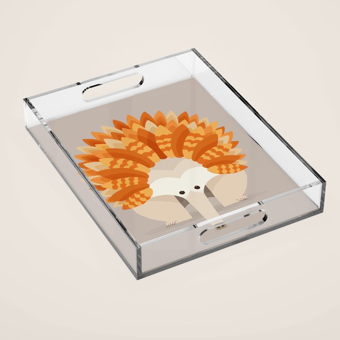 Whimsical Echidna Acrylic Tray Gallery Image 1