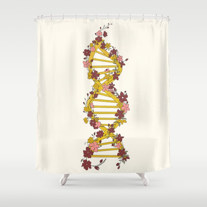 Floral DNA Shower Curtain Gallery Image 1