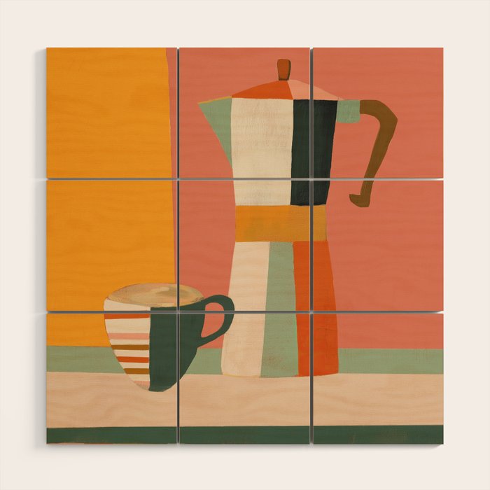 Sunset Moka Wood Wall Art Gallery Image 1