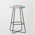 Vintage sea shell flat illustration pattern Stool Gallery Image 1