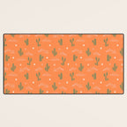 Retro cactus plant art pattern Desk Mat Gallery Image 3