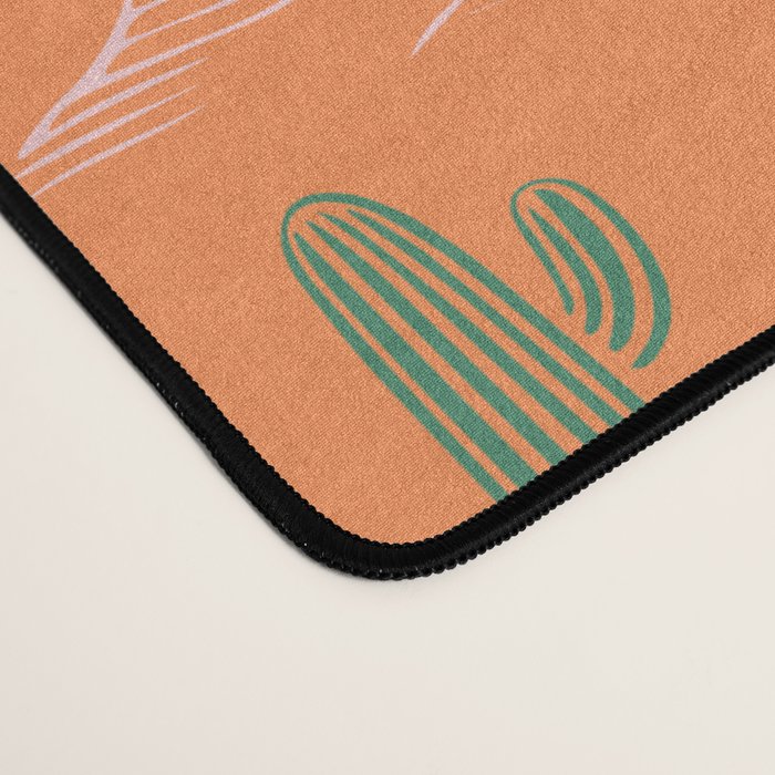 Retro cactus plant art pattern Desk Mat Gallery Image 4