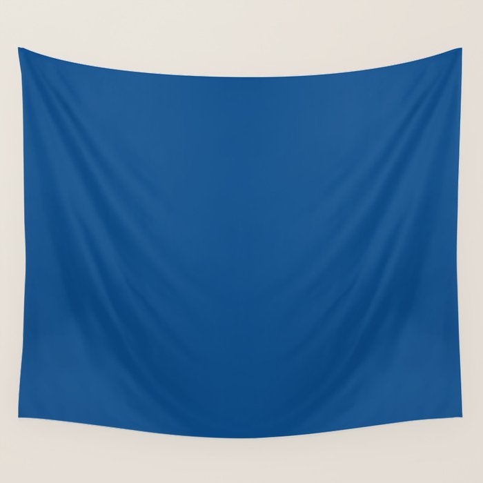 Lapis Lazuli Blue - Solid Color Collection Wall Tapestry Gallery Image 4