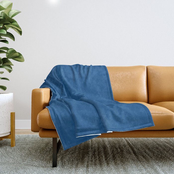 Lapis Lazuli Blue - Solid Color Collection Throw Blanket Gallery Image 1