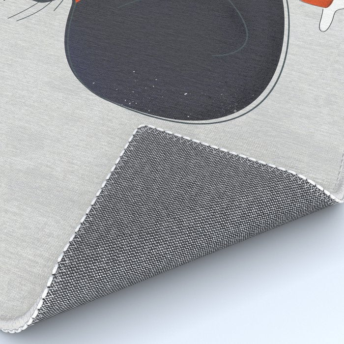 Black Silly Cat  Rug Gallery Image 4