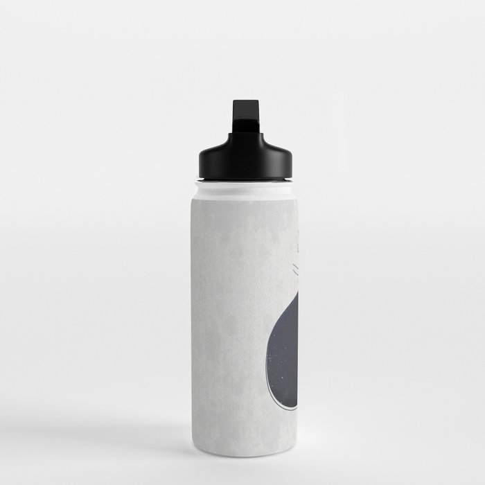 Black Silly Cat  Water Bottle Gallery Image 3