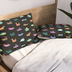 Sea slug - black Pillow Sham Gallery Image 2