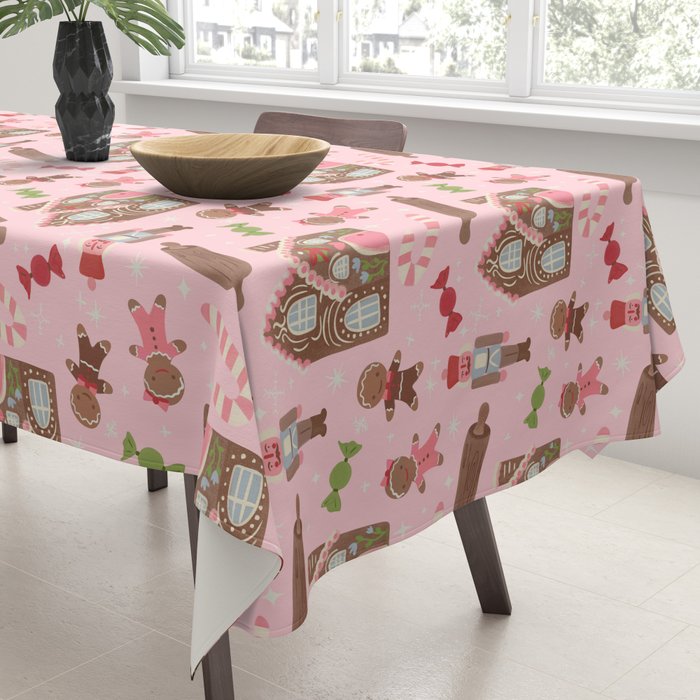 Retro Christmas Baking Wonderland Tablecloth Gallery Image 3