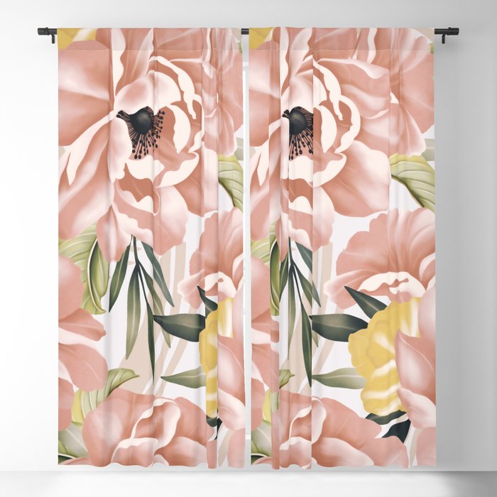 Big pink bouquet flowers S Window Curtain Gallery Image 1