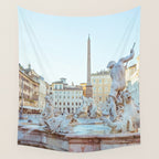 Piazza Navona - Rome Italy Photography Wall Tapestry Gallery Image 4