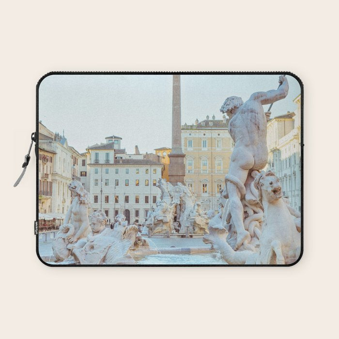 Piazza Navona - Rome Italy Photography Laptop Sleeve Gallery Image 1