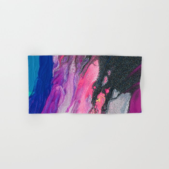 Bursting with Cosmic Joy Abstract Painting Bath Towel Gallery Image 1