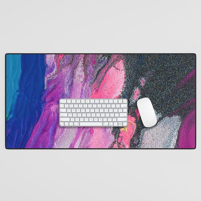 Bursting with Cosmic Joy Abstract Painting Desk Mat Gallery Image 1