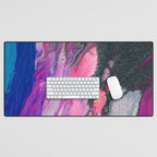 Bursting with Cosmic Joy Abstract Painting Desk Mat Gallery Image 1