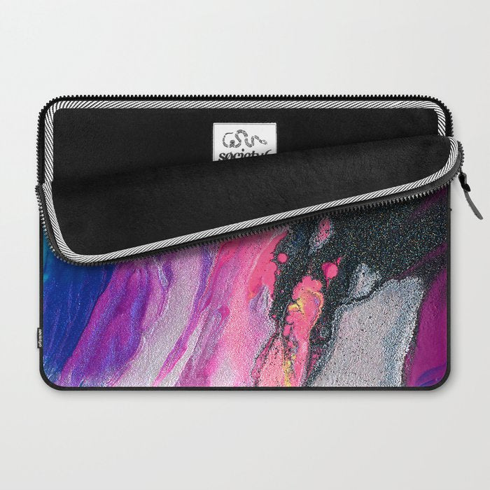 Bursting with Cosmic Joy Abstract Painting Laptop Sleeve Gallery Image 2