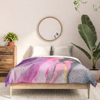 Bursting with Cosmic Joy Abstract Painting Comforter Gallery Image 3