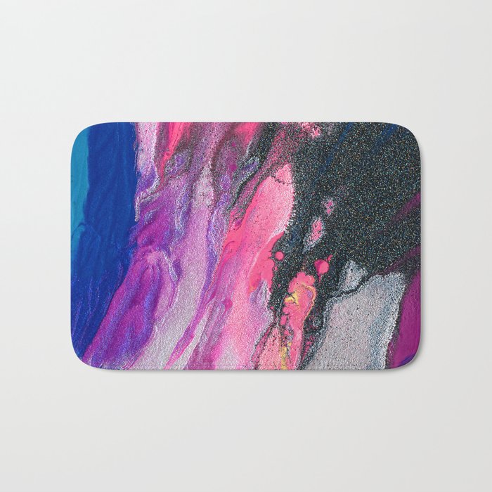 Bursting with Cosmic Joy Abstract Painting Bath Mat Gallery Image 1