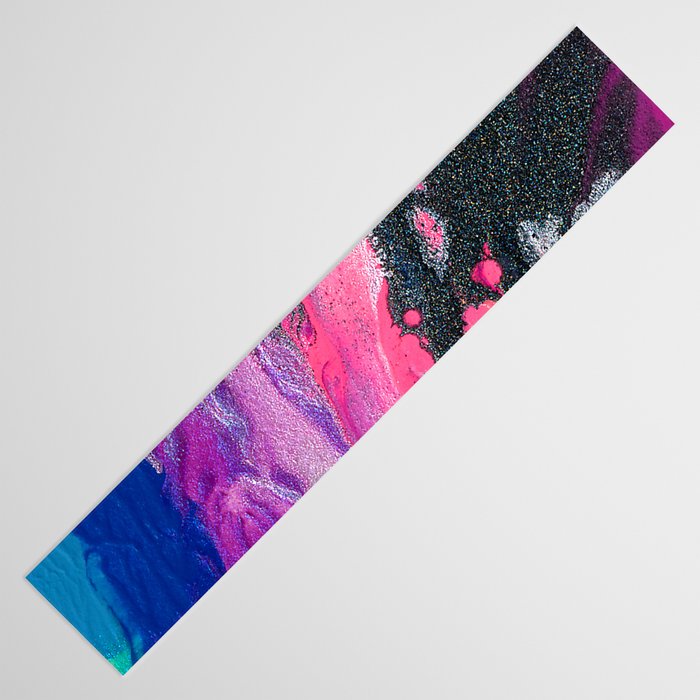 Bursting with Cosmic Joy Abstract Painting Table Runner Gallery Image 3