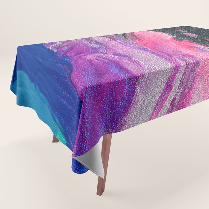 Bursting with Cosmic Joy Abstract Painting Tablecloth Gallery Image 1